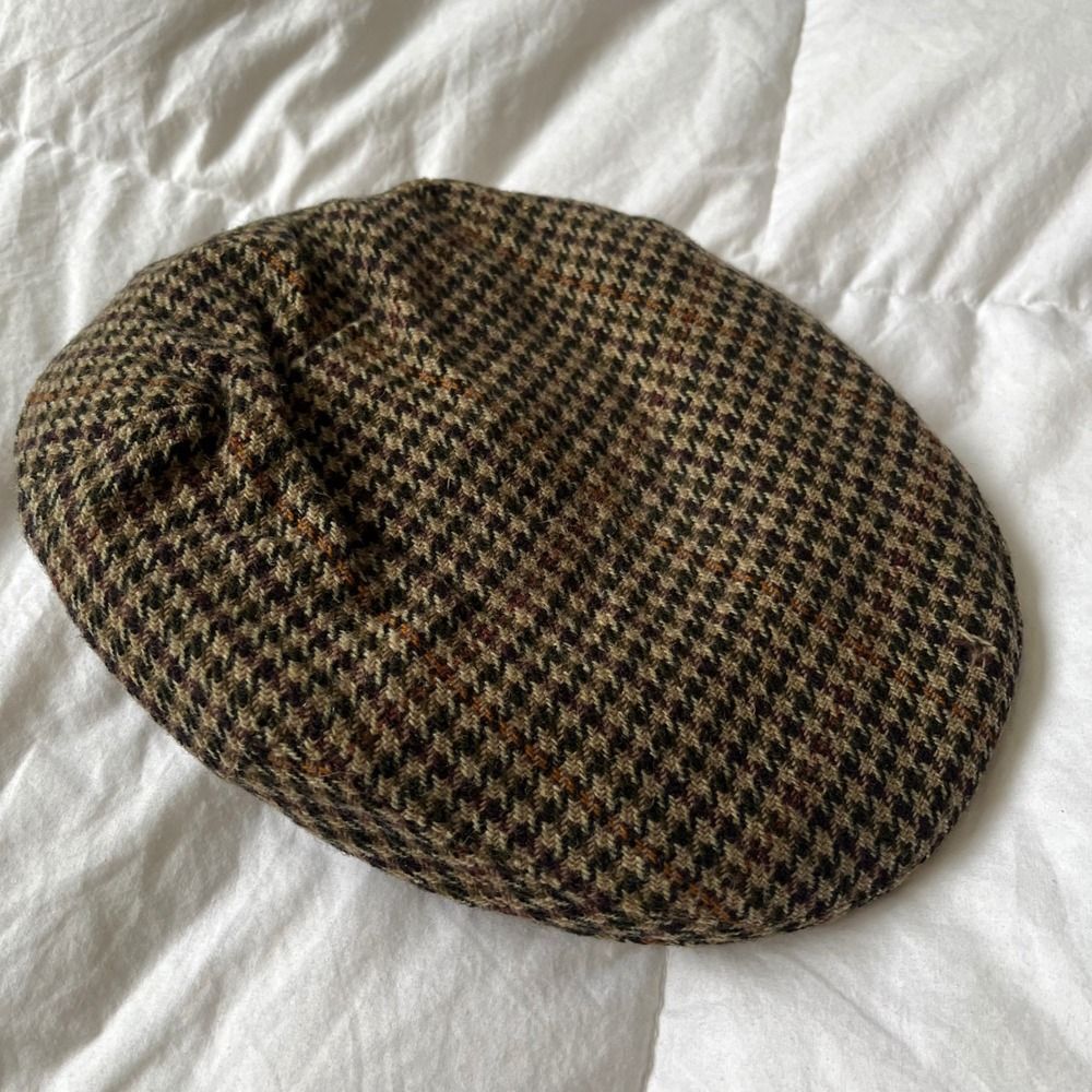 Marlborough Kangol Tweed Flat Cap Brown Plaid Men's Hat